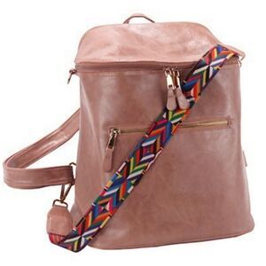 Milani Blush Backpack With Boho Strap